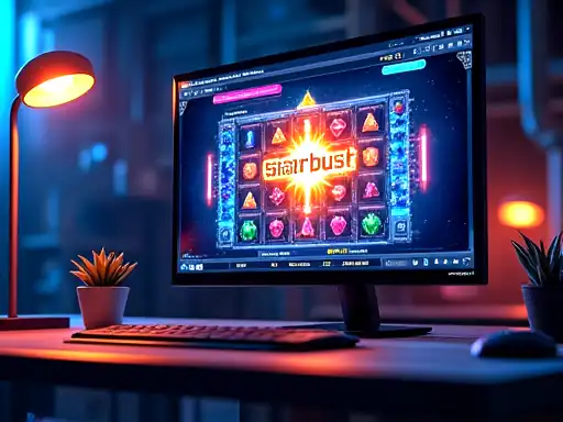 Starburst pokie artwork at Nine Casino