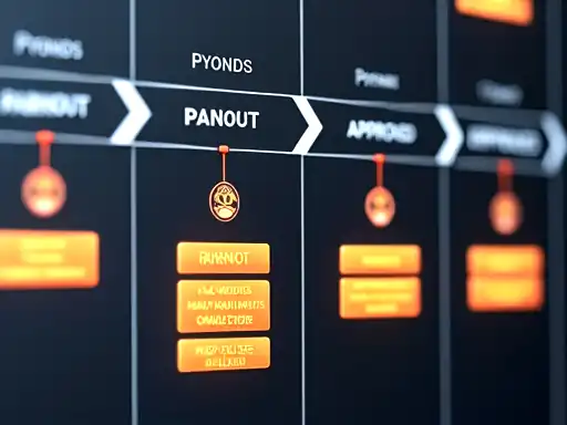 Cashout timeline with pending and completed status markers