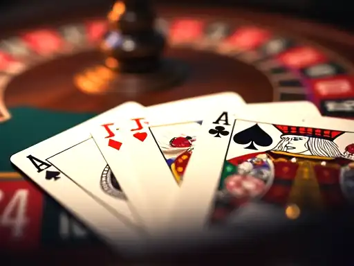 Live dealer game card tiles in immersive online casino style