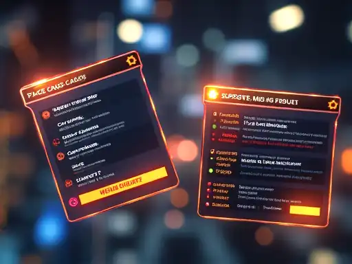 Support escalation and case tracking cards in casino context